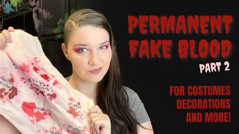 how to apply fake blood to clothes|make your own blood costume.